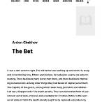 the bet by anton chekhov essay